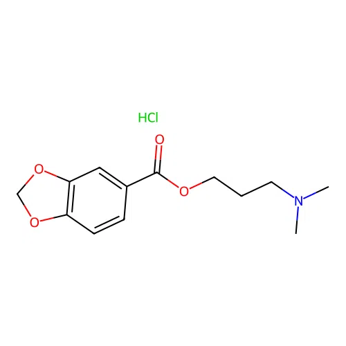 3-(Dimethylamino)propyl benzo[d][1,3]dioxole-5-carboxylate hydrochloride structure