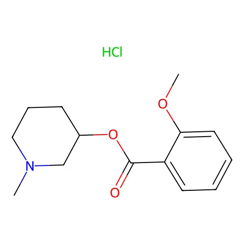 1-Methylpiperidin-3-YL 2-methoxybenzoate hydrochloride structure