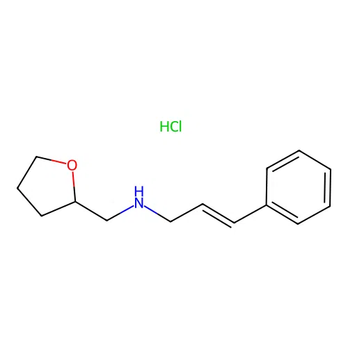 [(2E)-3-Phenyl-2-propen-1-yl](tetrahydro-2-furanylmethyl)amine hydrochloride structure