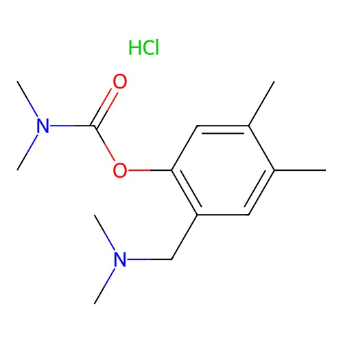2-((Dimethylamino)methyl)-4,5-dimethylphenyl dimethylcarbamate hydrochloride structure