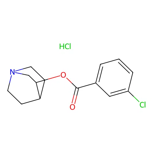 (1s,4s)-Quinuclidin-3-yl 3-chlorobenzoate hydrochloride structure