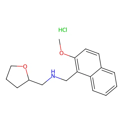 N-[(2-methoxynaphthalen-1-yl)methyl]-1-(oxolan-2-yl)methanamine Hydrochloride structure