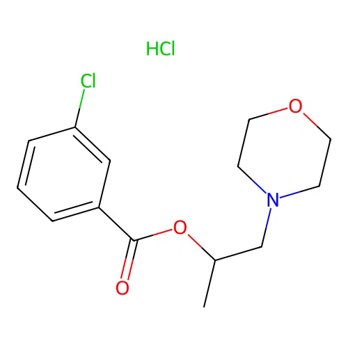 1-Morpholinopropan-2-yl 3-chlorobenzoate hydrochloride structure