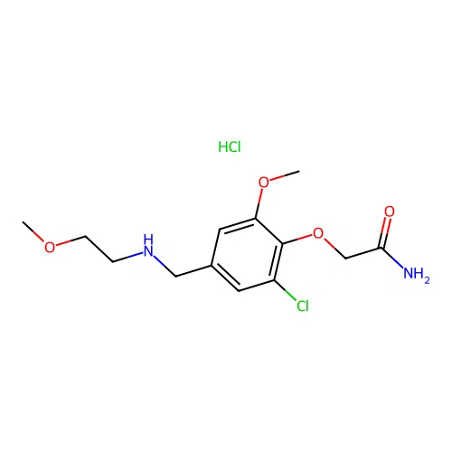 2-[2-chloro-6-methoxy-4-[(2-methoxyethylamino)methyl]phenoxy]acetamide Hydrochloride structure