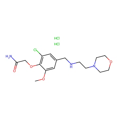 2-[2-chloro-6-methoxy-4-[(2-morpholin-4-ylethylamino)methyl]phenoxy]acetamide Dihydrochloride structure