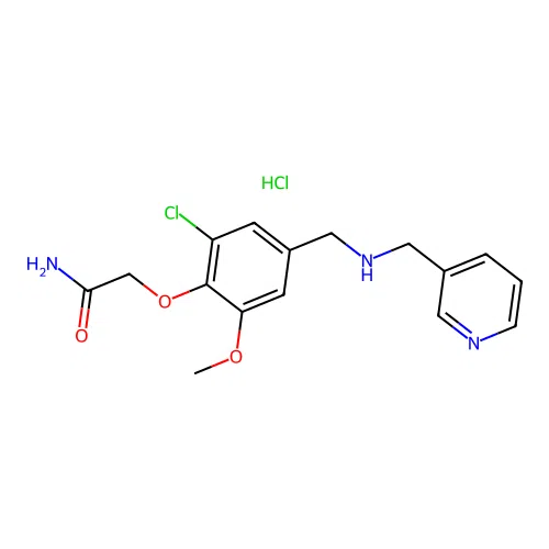 2-[2-chloro-6-methoxy-4-[(pyridin-3-ylmethylamino)methyl]phenoxy]acetamide Hydrochloride structure