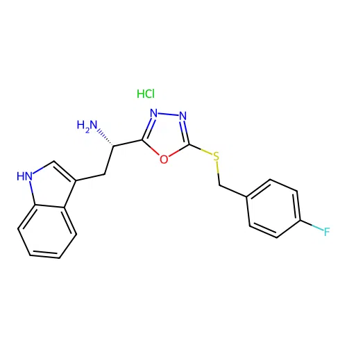 C19H18ClFN4OS structure