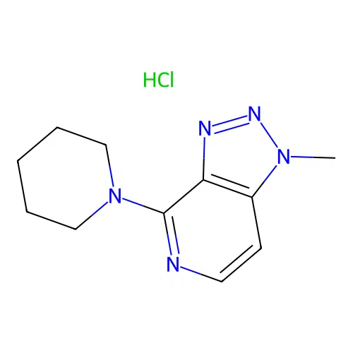 1-methyl-4-(piperidin-1-yl)-1H-[1,2,3]triazolo[4,5-c]pyridine hydrochloride structure