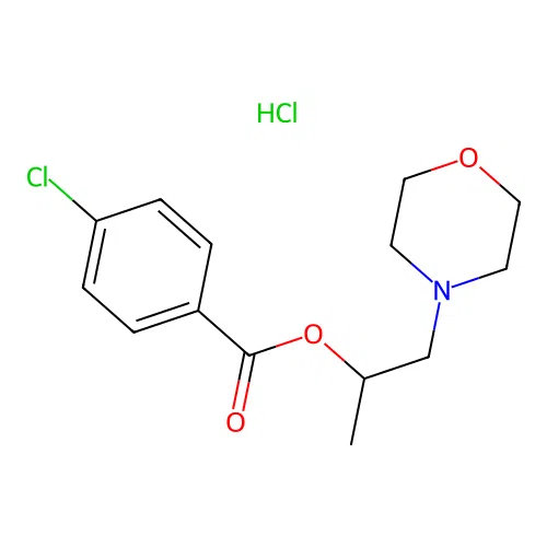 1-Morpholinopropan-2-yl 4-chlorobenzoate hydrochloride structure