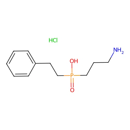 (3-Aminopropyl)(phenethyl)phosphinic acid hydrochloride structure