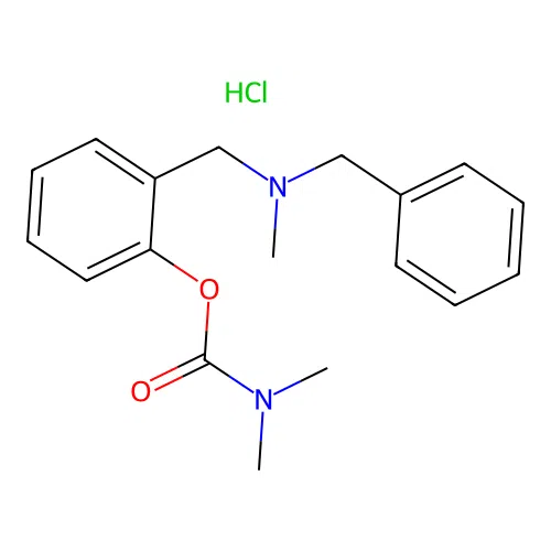 2-((Benzyl(methyl)amino)methyl)phenyl dimethylcarbamate hydrochloride structure