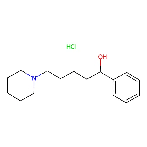 1-Phenyl-5-(piperidin-1-YL)pentan-1-OL hydrochloride structure