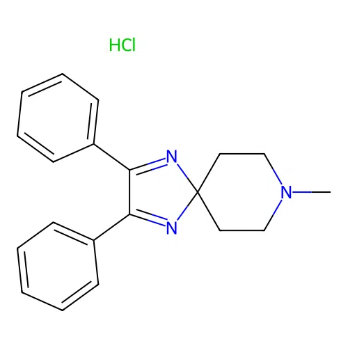 8-methyl-2,3-diphenyl-1,4,8-triazaspiro[4.5]deca-1,3-diene Hydrochloride structure