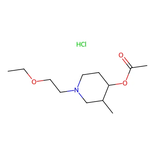 (3R,4S)-1-(2-Ethoxyethyl)-3-methylpiperidin-4-YL acetate hydrochloride structure