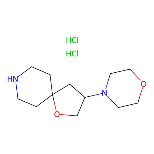 1-Oxa-8-azaspiro[4.5]decane, 3-(4-morpholinyl)-, dihydrochloride structure
