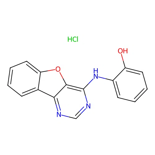 2-(Benzofuro[3,2-d]pyrimidin-4-ylamino)phenol hydrochloride structure