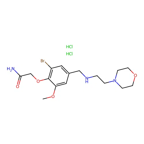 2-[2-bromo-6-methoxy-4-[(2-morpholin-4-ylethylamino)methyl]phenoxy]acetamide Dihydrochloride structure
