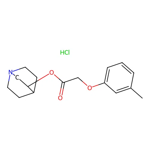Quinuclidin-3-yl 2-(m-tolyloxy)acetate hydrochloride structure