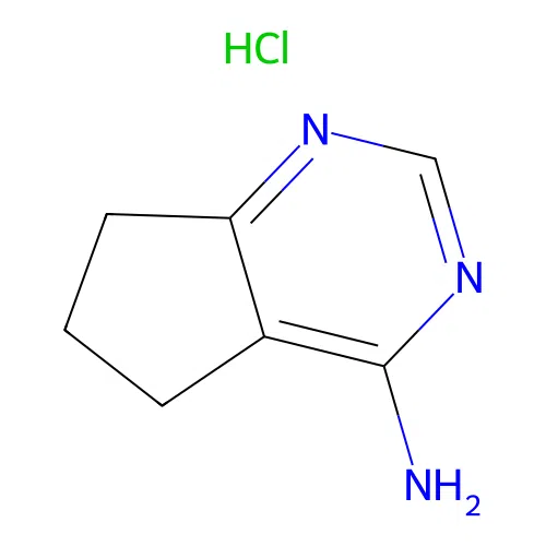 6,7-dihydro-5H-cyclopenta[d]pyrimidin-4-amine hydrochloride structure