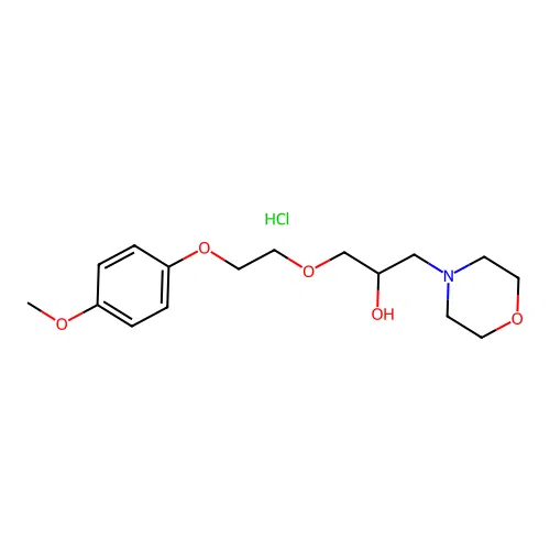 1-(2-(4-Methoxyphenoxy)ethoxy)-3-morpholinopropan-2-ol hydrochloride structure