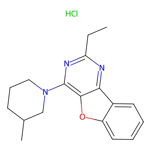 2-Ethyl-4-(3-methylpiperidin-1-yl)benzofuro[3,2-d]pyrimidine hydrochloride structure