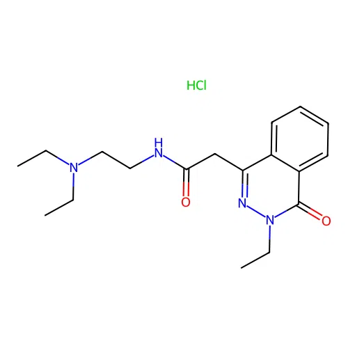 N-(2-Diethylamino-ethyl)-2-(3-ethyl-4-oxo-3,4-dihydro-phthalazin-1-yl)-acetamide structure