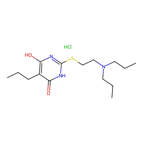 2-(2-Dipropylamino-ethylsulfanyl)-6-hydroxy-5-propyl-3H-pyrimidin-4-one structure