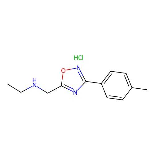 N-{[3-(4-Methylphenyl)-1,2,4-oxadiazol-5-YL]methyl}ethanamine hydrochloride structure