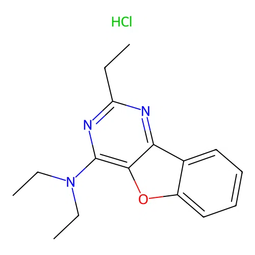 N,N,2-triethylbenzofuro[3,2-d]pyrimidin-4-amine hydrochloride structure