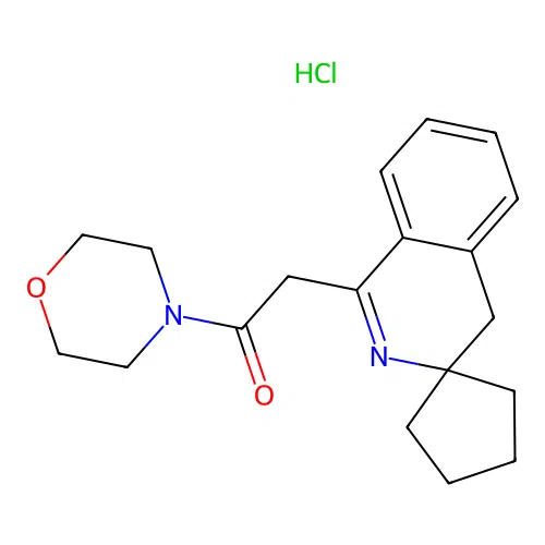 1-morpholino-2-(4'H-spiro[cyclopentane-1,3'-isoquinolin]-1'-yl)ethanone hydrochloride structure