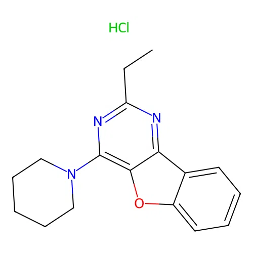2-Ethyl-4-(piperidin-1-yl)benzofuro[3,2-d]pyrimidine hydrochloride structure