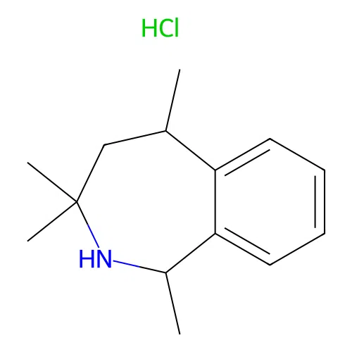 1,3,3,5-tetramethyl-2,3,4,5-tetrahydro-1H-benzo[c]azepine hydrochloride structure