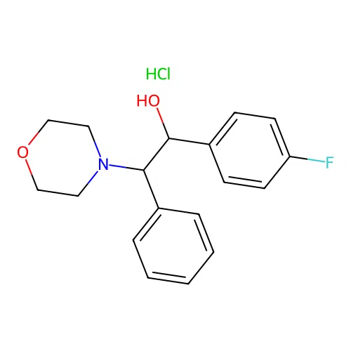 1-(4-Fluorophenyl)-2-morpholino-2-phenylethanol hydrochloride structure