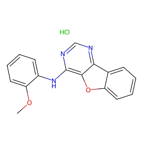 N-(2-methoxyphenyl)benzofuro[3,2-d]pyrimidin-4-amine hydrochloride structure