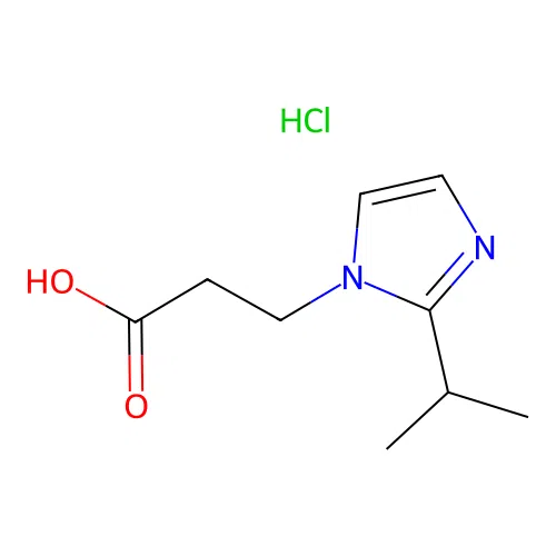 3-[2-(propan-2-yl)-1H-imidazol-1-yl]propanoic acid hydrochloride structure