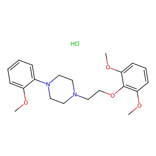 1-(2-(2,6-Dimethoxyphenoxy)ethyl)-4-(2-methoxyphenyl)piperazine hydrochloride structure