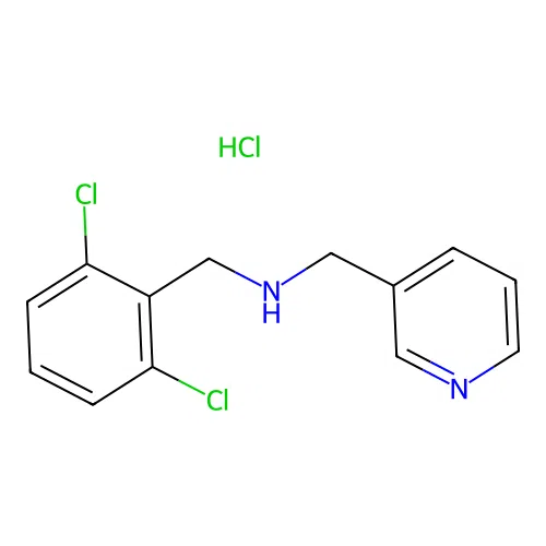 N-(2,6-dichlorobenzyl)-1-(pyridin-3-yl)methanamine hydrochloride structure