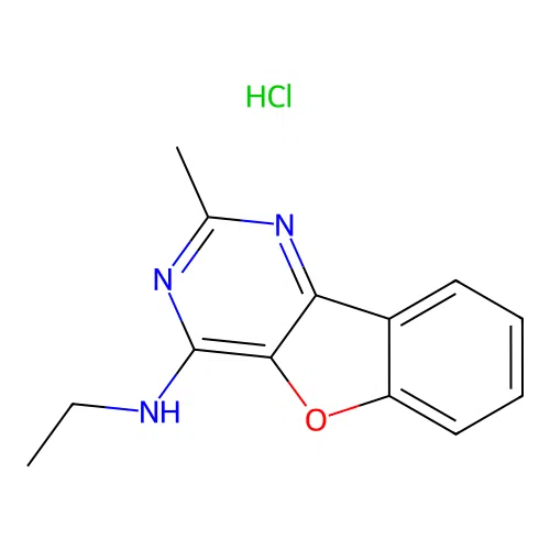 N-ethyl-2-methylbenzofuro[3,2-d]pyrimidin-4-amine hydrochloride structure