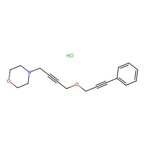 4-Morpholin-4-yl-1-(3-phenylprop-2-ynyloxy)but-2-yne, chloride structure
