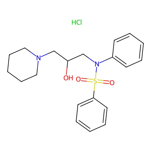 N-(2-hydroxy-3-(piperidin-1-yl)propyl)-N-phenylbenzenesulfonamide hydrochloride structure