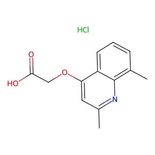 (2,8-Dimethyl-quinolin-4-yloxy)-acetic acid hydrochloride structure