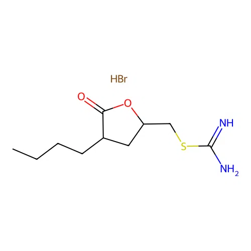 2-(4-Butyl-5-oxo-tetrahydro-furan-2-ylmethyl)-isothiourea structure