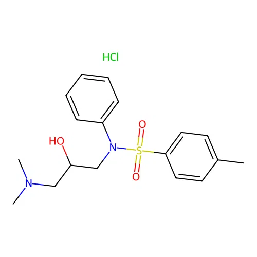N-(3-(dimethylamino)-2-hydroxypropyl)-4-methyl-N-phenylbenzenesulfonamide hydrochloride structure