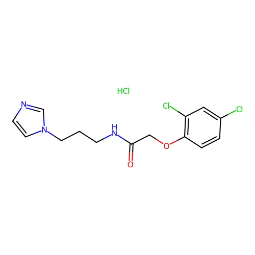 N-(3-(1H-imidazol-1-yl)propyl)-2-(2,4-dichlorophenoxy)acetamide hydrochloride structure