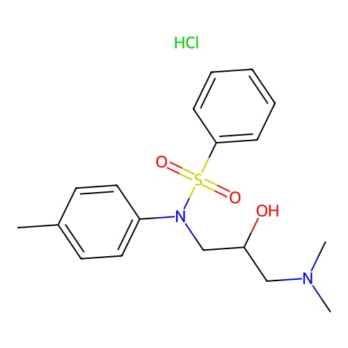 N-(3-(dimethylamino)-2-hydroxypropyl)-N-(p-tolyl)benzenesulfonamide hydrochloride structure