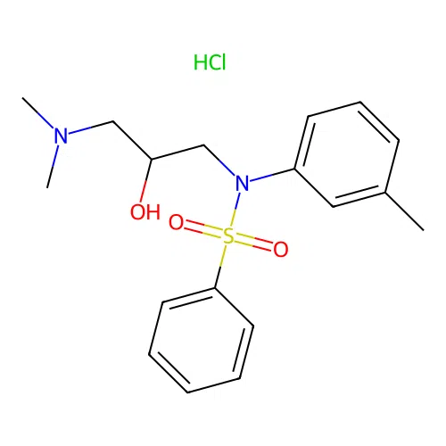 N-(3-(dimethylamino)-2-hydroxypropyl)-N-(m-tolyl)benzenesulfonamide hydrochloride structure