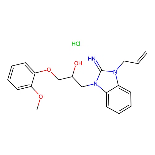 1-(3-Allyl-2-imino-2,3-dihydro-benzoimidazol-1-yl)-3-(2-methoxy-phenoxy)-propan- structure