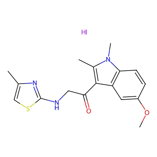 1-(5-Methoxy-1,2-dimethyl-1H-indol-3-yl)-2-(4-methyl-thiazol-2-ylamino)-ethanone structure