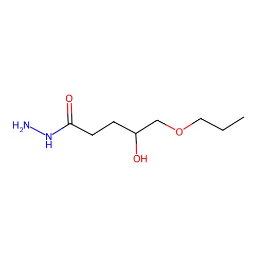 4-Hydroxy-5-propoxypentanehydrazide structure