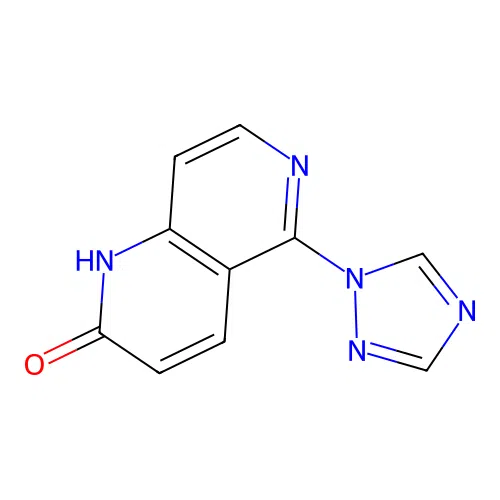 5-(1H-1,2,4-triazol-1-yl)-1,6-naphthyridin-2(1H)-one structure